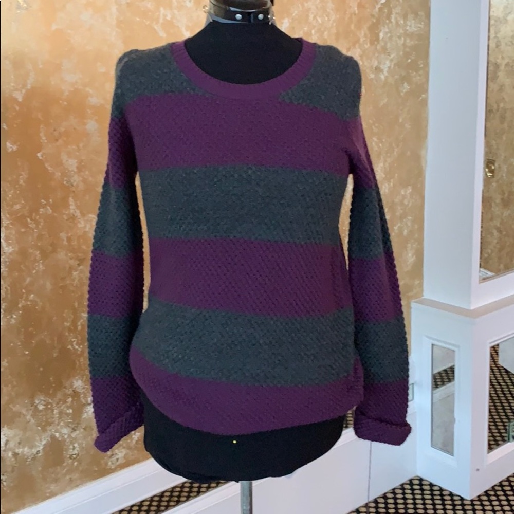 Purple & gray sweater
